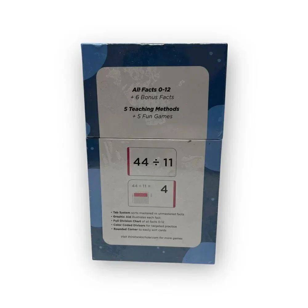 Think Tank Scholar Division 162 Flash Cards Educational Math Practice